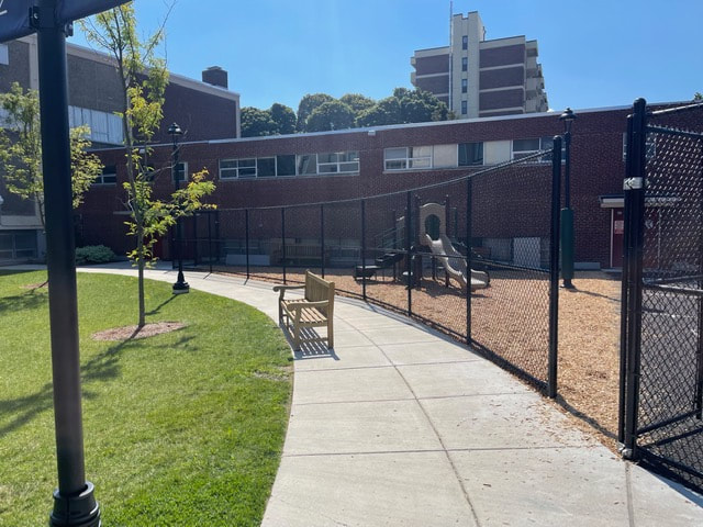 Commercial Fencing at St. Mary's High School in Lynn, MA